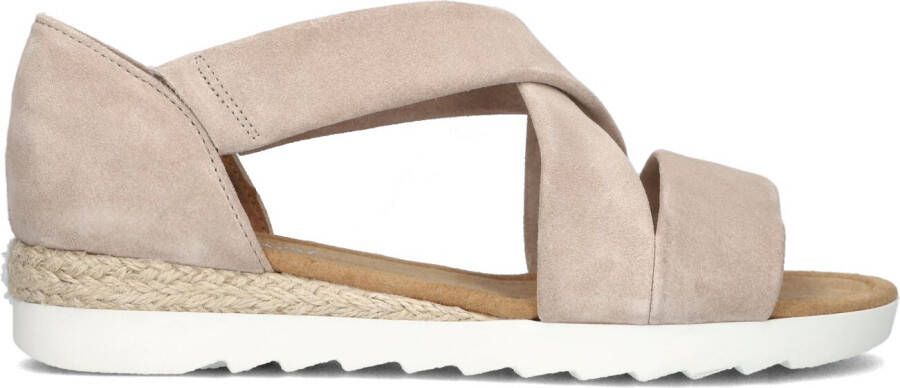 GABOR Sandalen Dames 711.1 Maat: 35 Materiaal: Suède Kleur: Beige