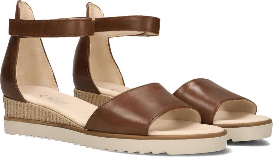 GABOR Sandalen Dames 780.2 Maat: 38 Materiaal: Leer Kleur: Camel