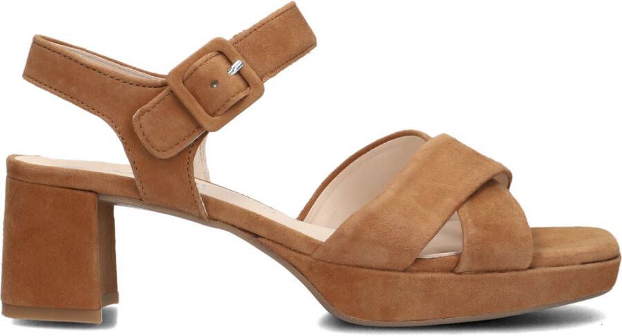 GABOR Sandalen Dames 953 Maat: 36 Materiaal: Suède Kleur: Cognac