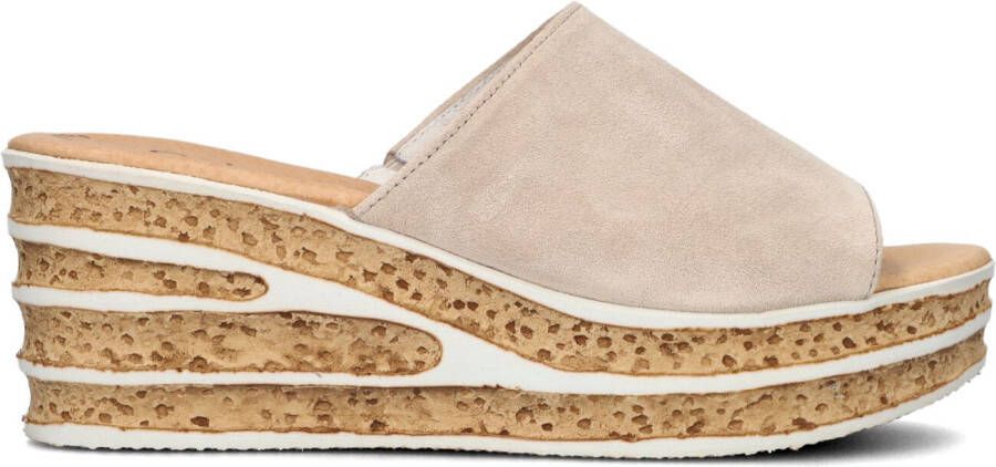 GABOR Slippers Dames 650.1 Maat: 41 Materiaal: Suède Kleur: Beige