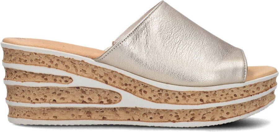 GABOR Slippers Dames 650.1 Maat: 40 5 Materiaal: Leer Kleur: Goud