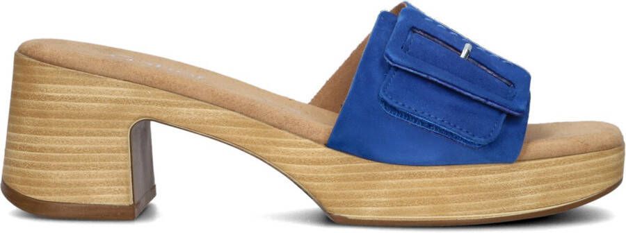 GABOR Slippers Dames 722 1 Maat: 38 Materiaal: Suède Kleur: Blauw