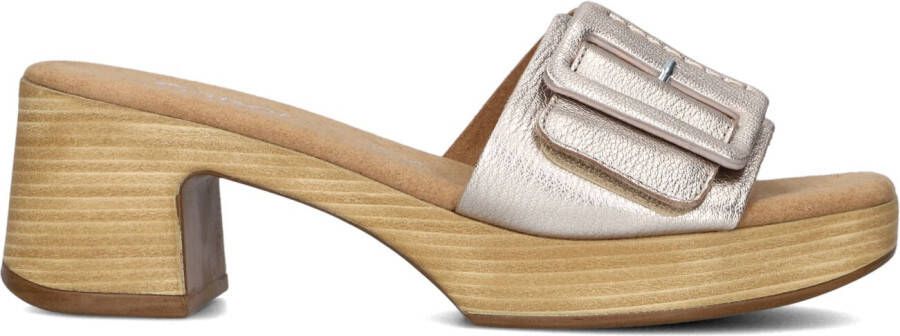 GABOR Slippers Dames 722 1 Maat: 41 Materiaal: Leer Kleur: Goud