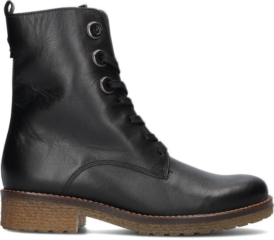 GABOR Veterboots Dames 705 Maat: 37 5 Materiaal: Leer Kleur: Zwart