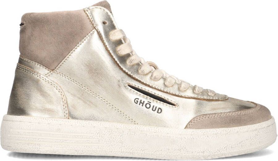 GHOUD Hoge Sneakers Dames Met Mid Sneaker Maat: 41 Materiaal: Leer Kleur: Goud