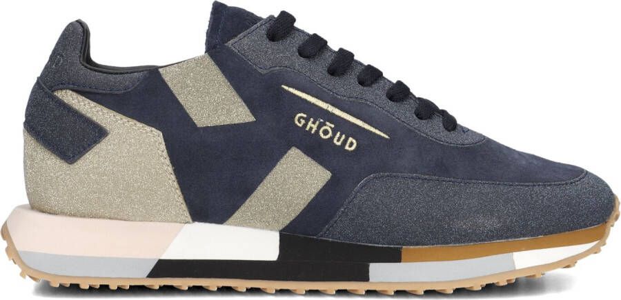 GHOUD Lage Sneakers Dames Uni Sue Glitter Sneaker Maat: 37 Materiaal: Suède Kleur: Blauw