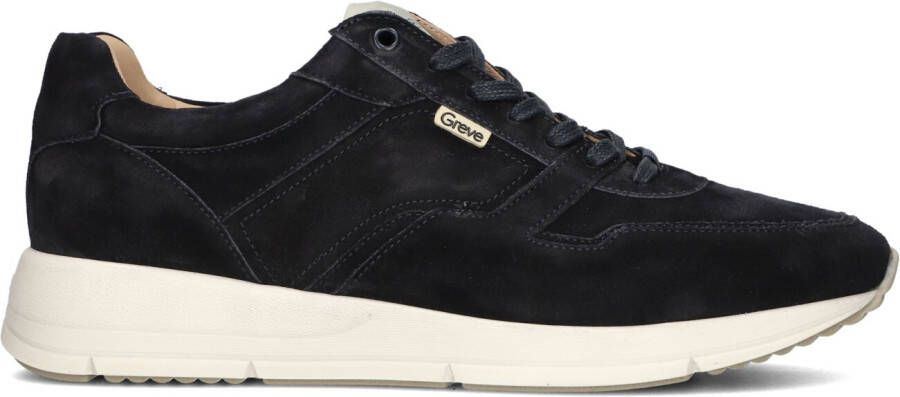 GREVE Lage Sneakers Heren Walker 3335 Maat: 44 Materiaal: Suède Kleur: Donkerblauw