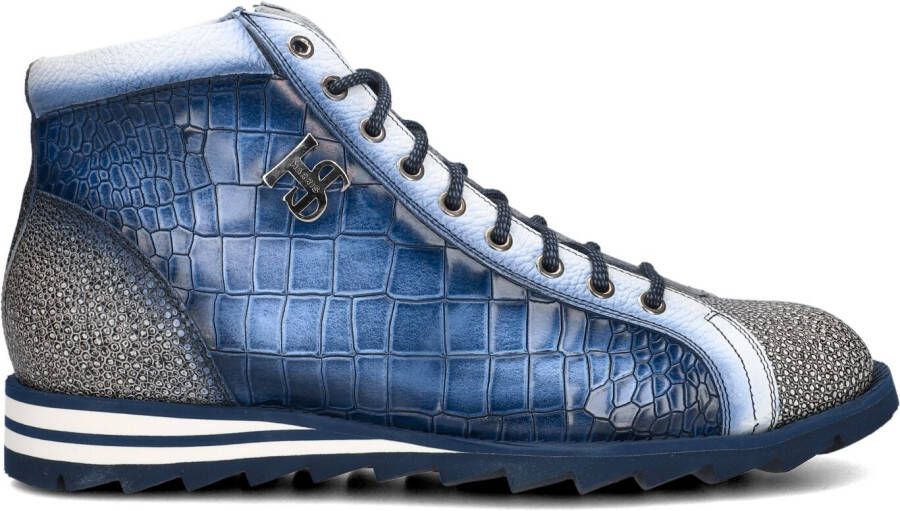 HARRIS Hoge Sneakers Heren 3019 Maat: 44 Materiaal: Leer Kleur: Blauw