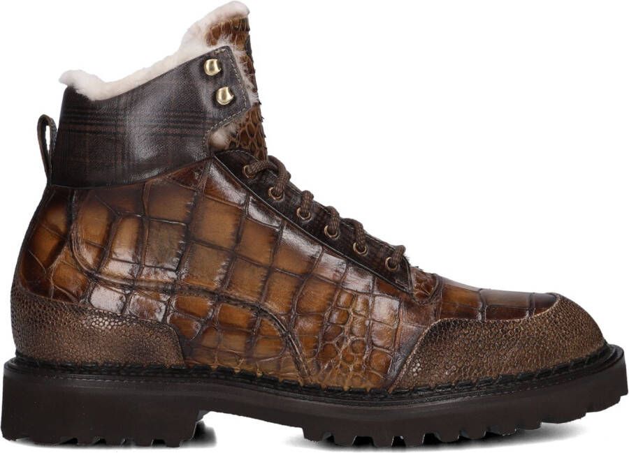 HARRIS Veterboots Heren 0714 Maat: 47 Materiaal: Leer Kleur: Bruin