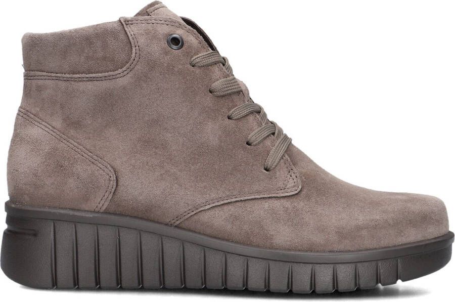 HARTJES Veterboots Dames Sue H Veterbooty Maat: 39 Materiaal: Suède Kleur: Taupe