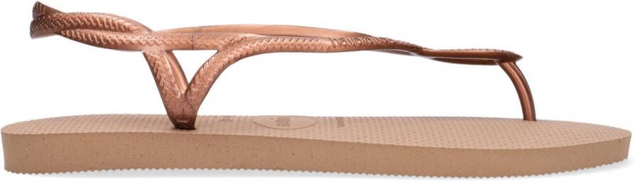 HAVAIANAS Teenslippers Dames Luna Maat: 41 Materiaal: Rubber Kleur: Brons