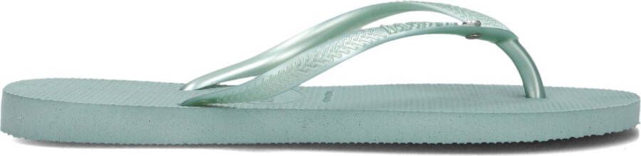 HAVAIANAS Teenslippers Dames Slim Crystal Sw Ii Maat: 37 38 Materiaal: Rubber Kleur: Groen