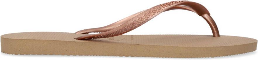 HAVAIANAS Teenslippers Dames Slim Woman Maat: 41 Materiaal: Rubber Kleur: Rosegoud