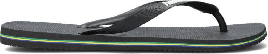 HAVAIANAS Teenslippers Heren Brasil Logo Maat: 37 Materiaal: Rubber Kleur: Zwart