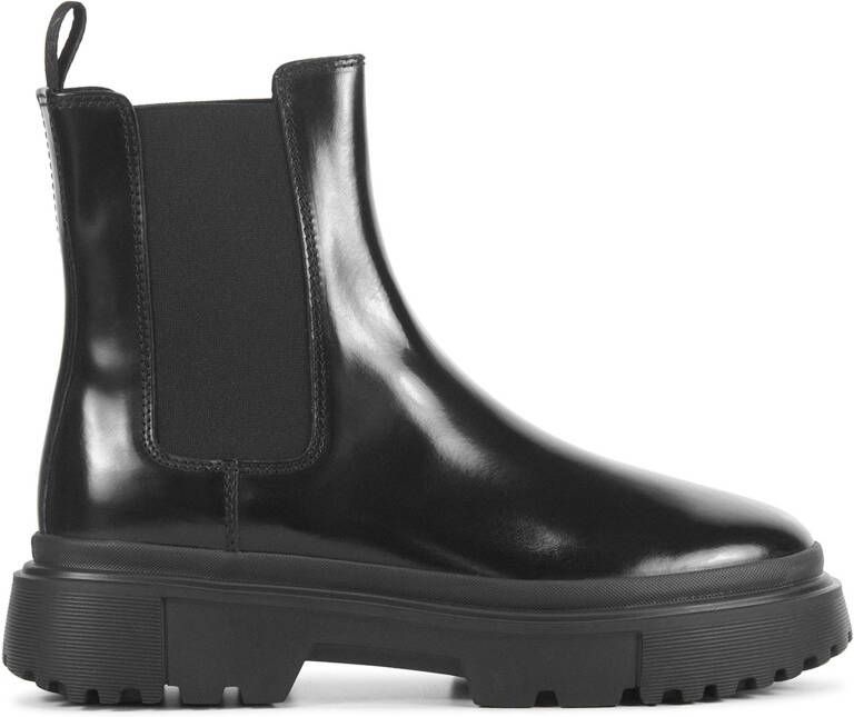 HOGAN Chelsea Boots Dames Hxw6290fc30 Maat: 40 Materiaal: Leer Kleur: Zwart