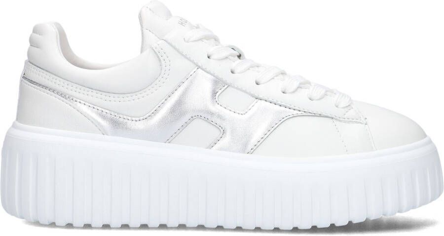 HOGAN Lage Sneakers Dames H-stripes Maat: 35 Materiaal: Leer Kleur: Wit