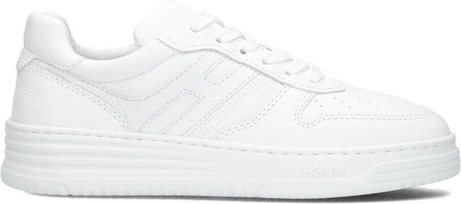 HOGAN Lage Sneakers Dames H630 Allacciato Maat: 42 Materiaal: Leer Kleur: Wit