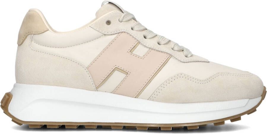 HOGAN Lage Sneakers Dames H641 Allacciato Maat: 42 Materiaal: Suède Kleur: Beige