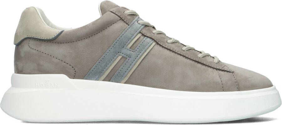 HOGAN Lage Sneakers Heren Hxm5800dv42 Maat: 45 Materiaal: Suède Kleur: Taupe