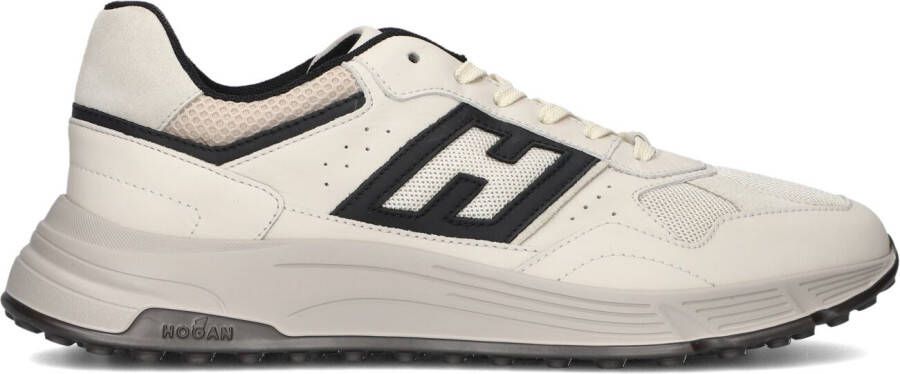 HOGAN Lage Sneakers Heren Hyperlight Allacciato Maat: 8 Materiaal: Leer Kleur: Beige