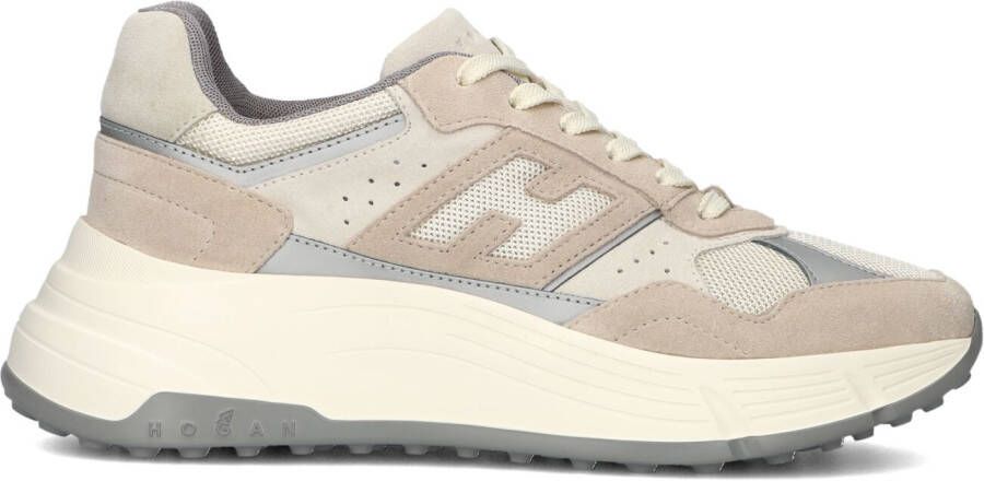 HOGAN Sneakers Dames Combi Mesh Sneaker Maat: 38 Materiaal: Suède Kleur: Beige