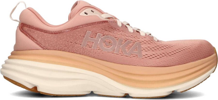 HOKA Lage Sneakers Dames Bondi 8 Maat: 39 1 3 Materiaal: Textiel Kleur: Roze