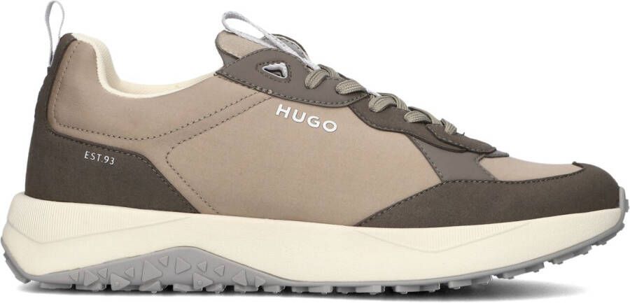 HUGO Lage Sneakers Heren Kane Runn Maat: 46 Materiaal: Leer Kleur: Grijs