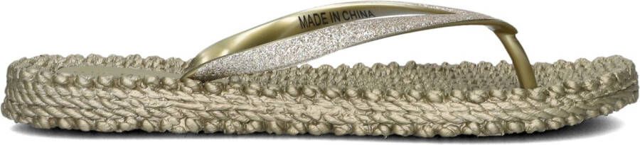 ILSE JACOBSEN Teenslippers Dames Cheerful01 Maat: 38 Materiaal: Rubber Kleur: Goud