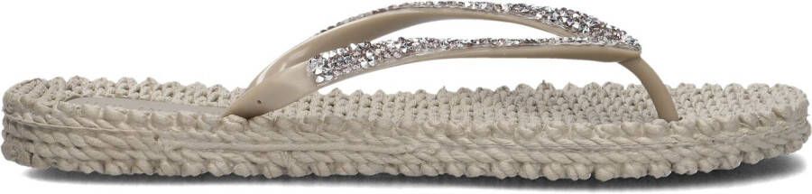 ILSE JACOBSEN Teenslippers Dames Cheerful03g Maat: 38 Materiaal: Rubber Kleur: Taupe