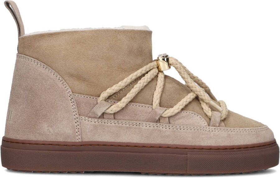 INUIKII Vachtlaarzen Dames Classic Low Maat: 37 Materiaal: Leer Kleur: Beige