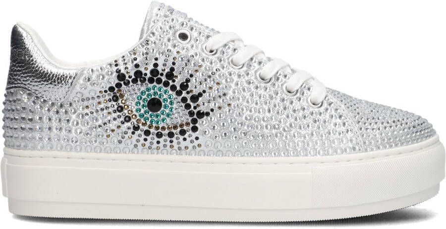 KURT GEIGER LONDON Lage Sneakers Dames Laney Eye Maat: 42 Materiaal: Leer Kleur: Zilver