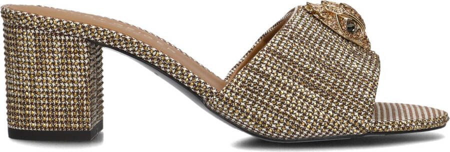 KURT GEIGER LONDON Muiltjes Dames Kensington Block Mule Maat: 36 Materiaal: Textiel Kleur: Beige