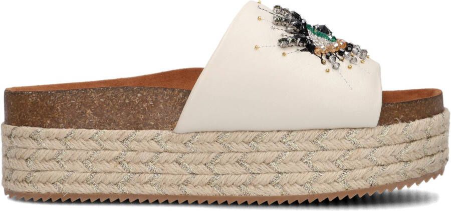 KURT GEIGER LONDON Slippers Dames Kensington Eye Flatform Maat: 38 Materiaal: Leer Kleur: Beige