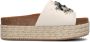 KURT GEIGER LONDON Slippers Dames Kensington Eye Flatform Maat: 38 Materiaal: Leer Kleur: Beige - Thumbnail 3