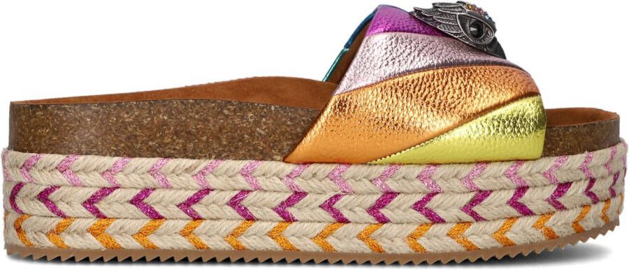 KURT GEIGER LONDON Slippers Dames Kensington Flatform Maat: 38 Materiaal: Leer Kleur: Multi