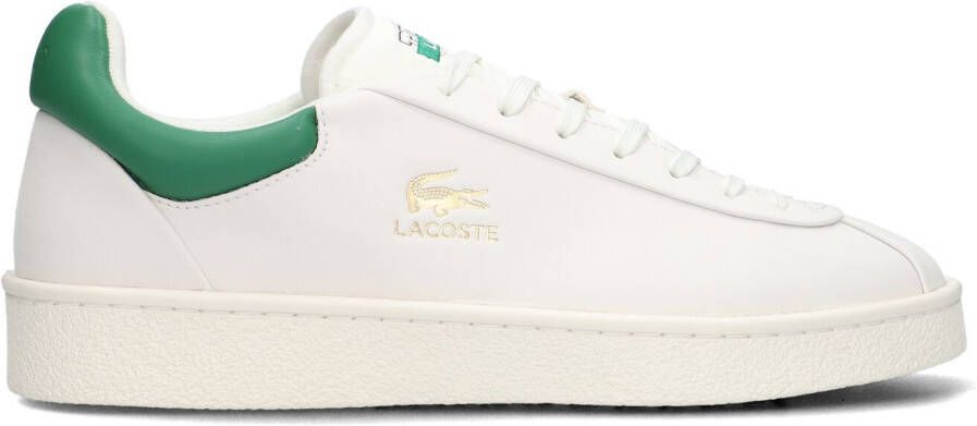 LACOSTE Lage Sneakers Heren Baseshot Premium Maat: 41 Materiaal: Leer Kleur: Wit