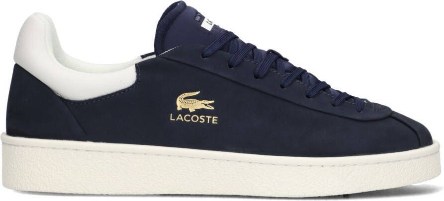 LACOSTE Lage Sneakers Heren Baseshot Premium Maat: 43 Materiaal: Nubuck Kleur: Blauw