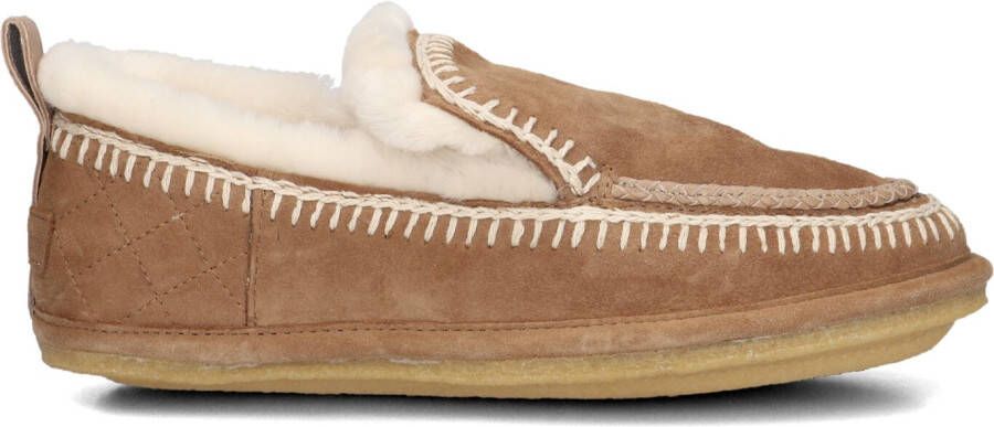 LAIDBACKLONDON Instappers Dames Jude Slipper Crochet Maat: 36 Materiaal: Suède Kleur: Cognac