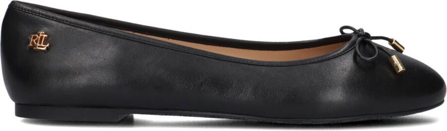 LAUREN RALPH LAUREN Ballerina Dames Jayna Flats Ballet Maat: 39 Materiaal: Leer Kleur: Zwart