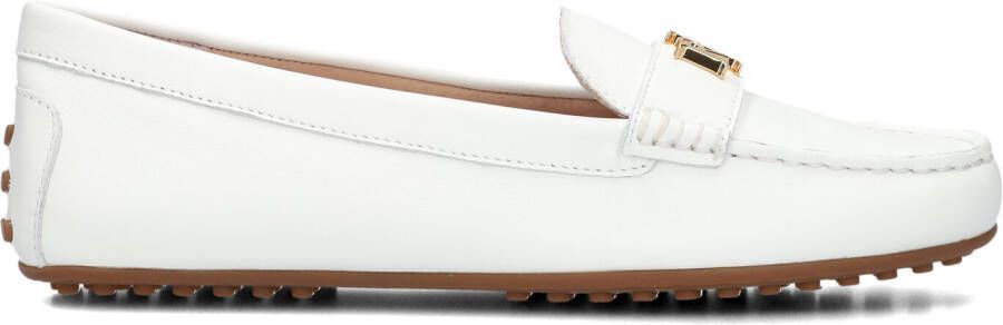 LAUREN RALPH LAUREN Mocassins Dames Barnsbury Flats Driver Maat: 36 Materiaal: Leer Kleur: Wit