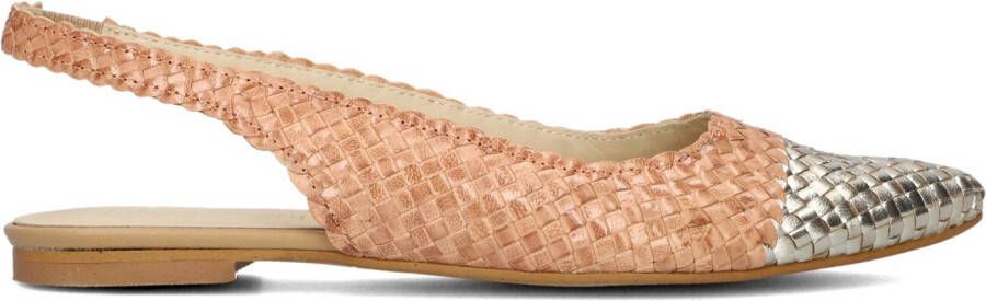 LINA LOCCHI Ballerina Dames Gevlochten Combi Ballerina Maat: 41 Materiaal: Leer Kleur: Beige