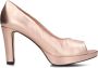 Lina Locchi Pumps Stiletto Dames Damesschoenen Leer Blokhak hoogte 7 cm L1300 Rose goud - Thumbnail 2