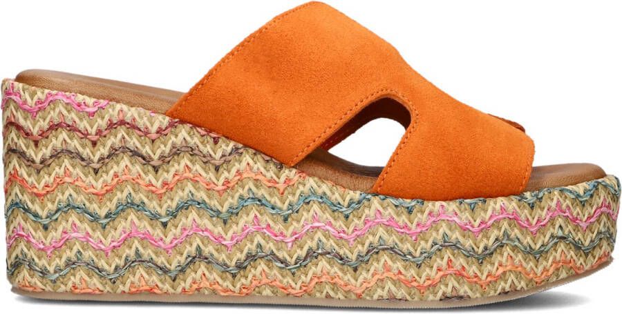 LINA LOCCHI Slippers Dames 3476 Maat: 42 Materiaal: Suède Kleur: Oranje