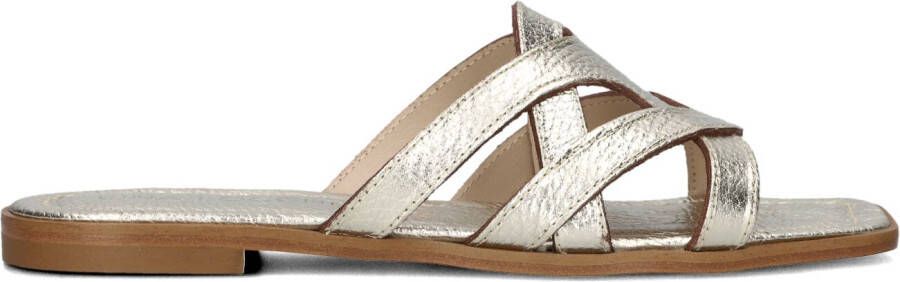 LINA LOCCHI Slippers Dames Led Slipper Met Gesp Maat: 41 Materiaal: Leer Kleur: Goud