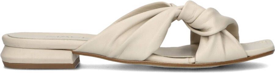 MACE Slippers Dames M1118 Maat: 39 Materiaal: Leer Kleur: Gebroken wit