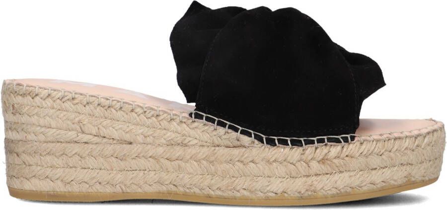 MANEBI Espadrilles Dames K10wk Maat: 40 Materiaal: Suède Kleur: Zwart