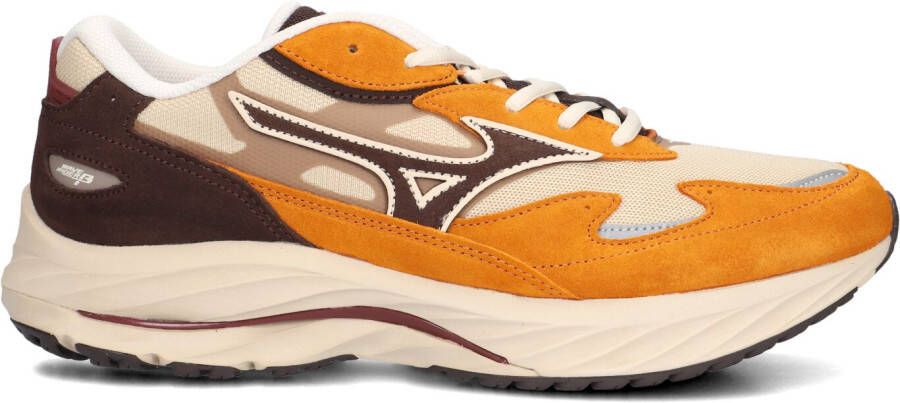 MIZUNO Lage Sneakers Heren Wave Rider B Maat: 43 Materiaal: Suède Kleur: Oranje