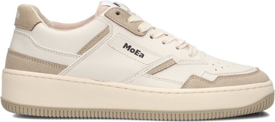 MoEa Lage Sneakers Dames -basgn1 Maat: 37 Materiaal: Leer Kleur: Beige