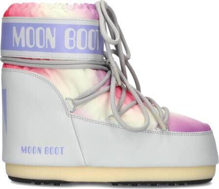 Moon boot Grijze Suede Enkellaarsjes Multicolor Dames