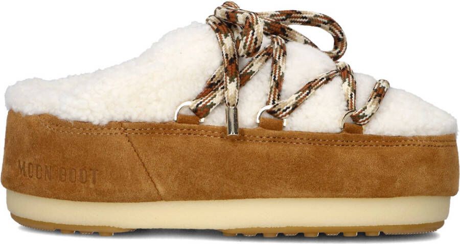 MOON BOOT Snowboots Dames Mule Shearling Maat: 41 42 Materiaal: Suède Kleur: Cognac